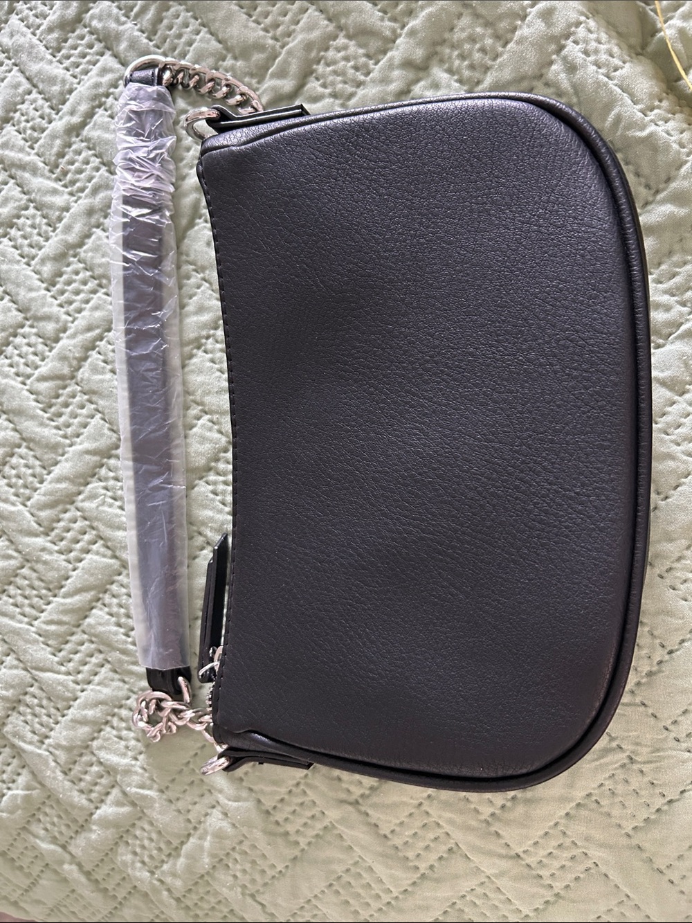 Women's Black Chain-Handle Shoulder Bag
